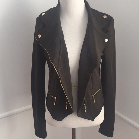 Hot! Moto Jacket in Olive! - Picture 8 of 8